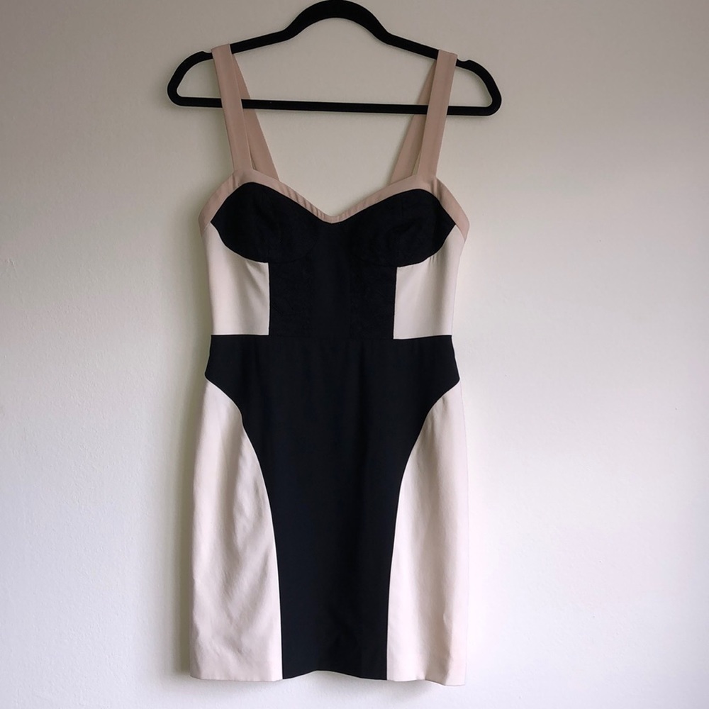 Rebecca Minkoff silk dress with lace trim - size 2